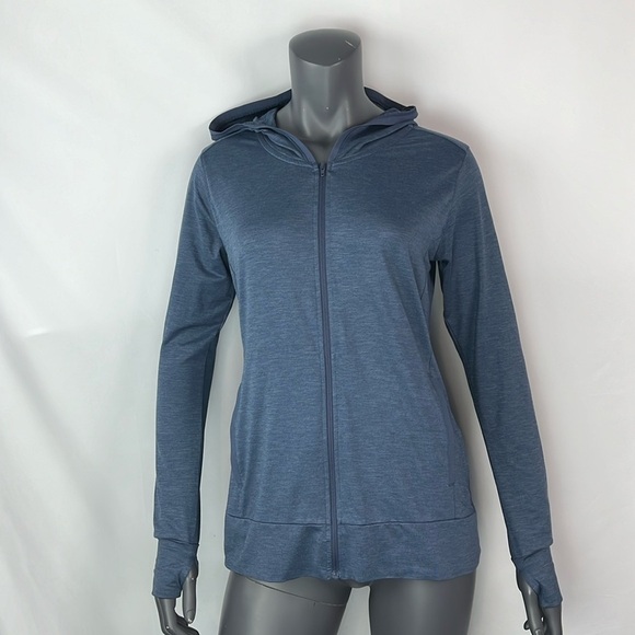 Columbia blue Heather full zip lightweight stretchy jacket small - Picture 1 of 6